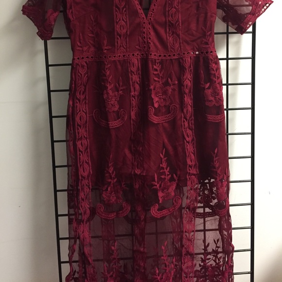 Burgundy Bohemian gypsy maxi DRC142 - Picture 7 of 7